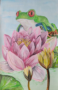WATER LILY &amp; FROG (SKY GARDEN SERIES)