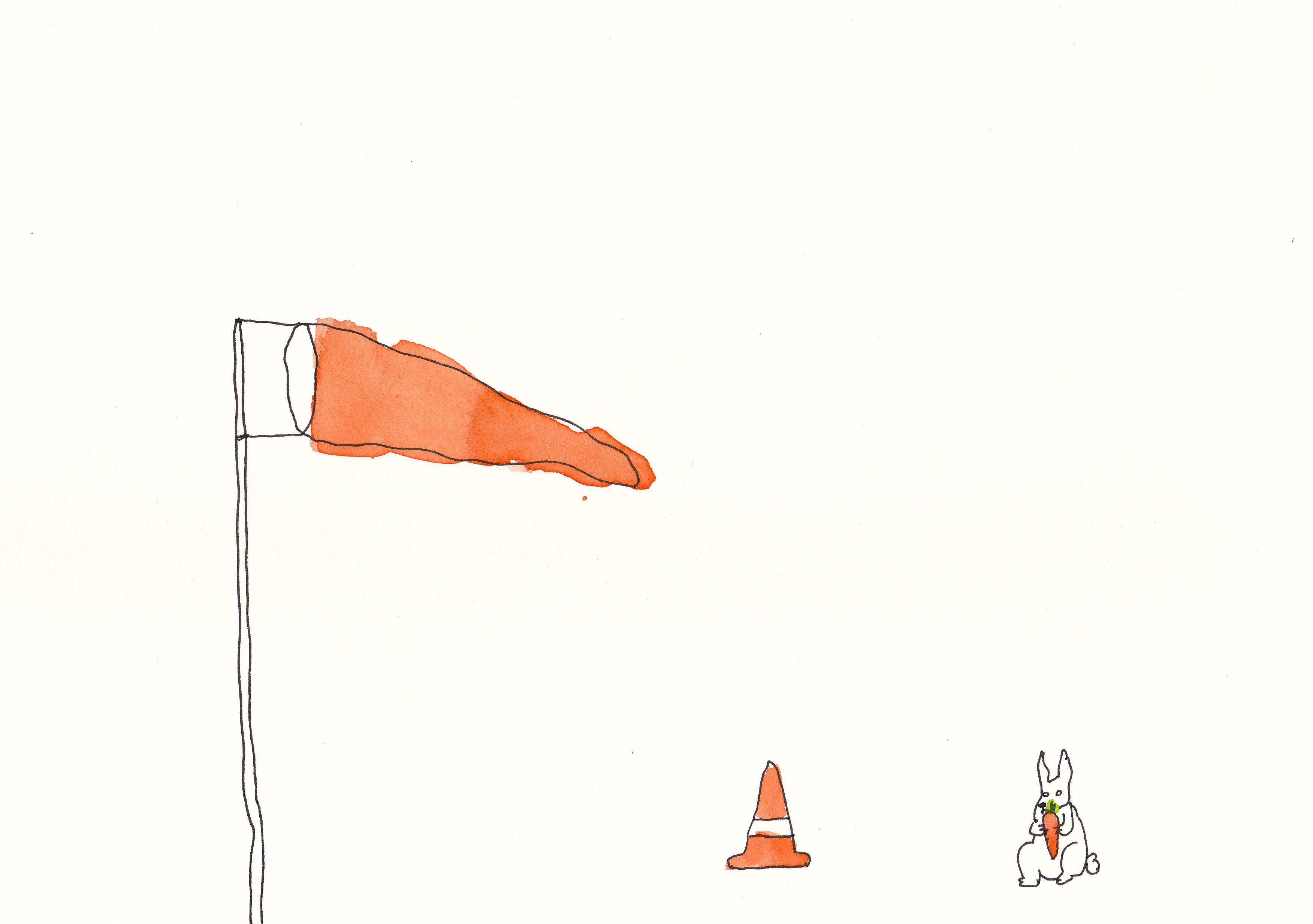 About Orange, 2016 21cm x 29 7cm ink watercolour on paper