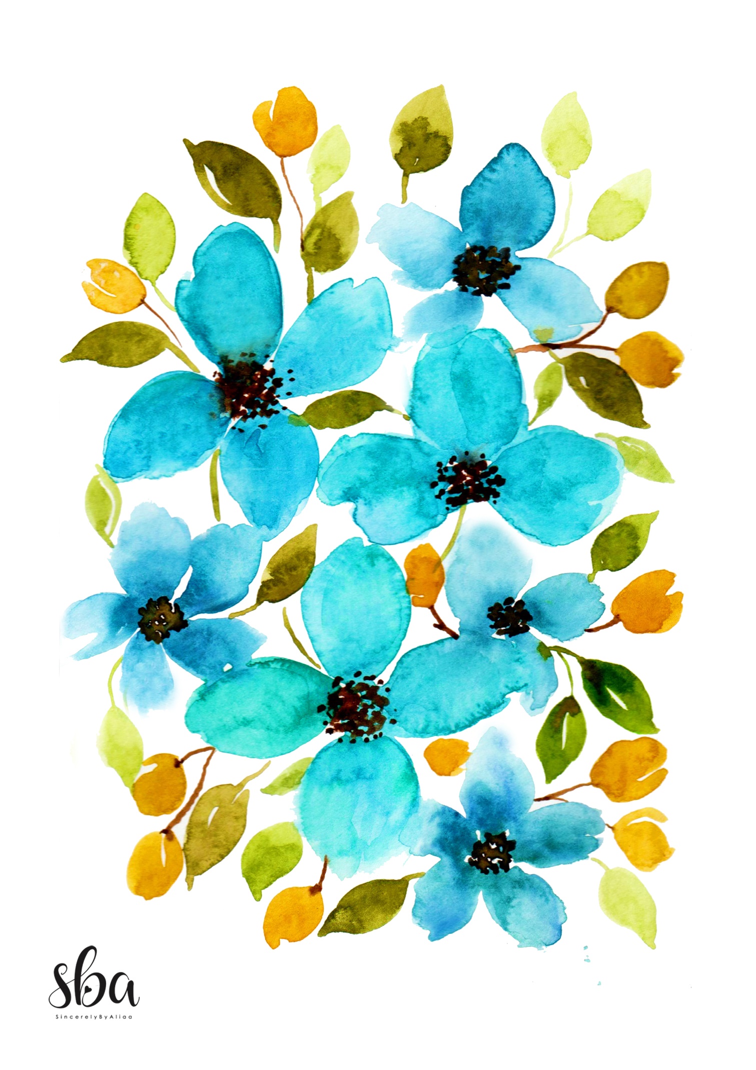 Bunga Biru A4