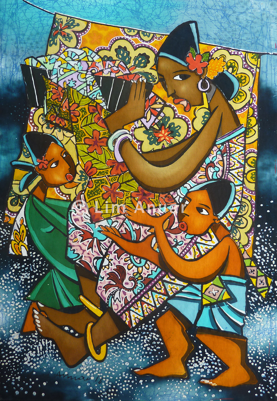 Fabric Playing 85cm x 55cm 2018 res