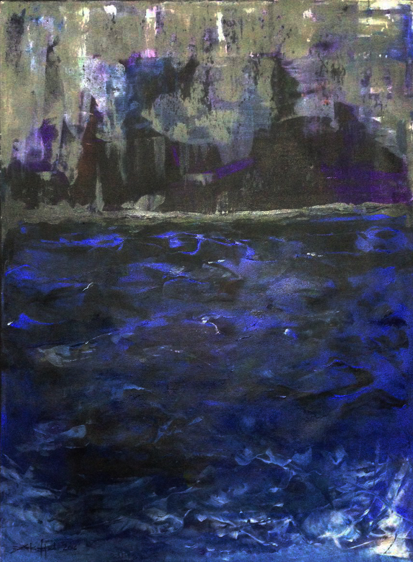 Kalau takut dilambung ombak, jangan berumah di tepi pantai 26inch x 35inch acrylic on canvas