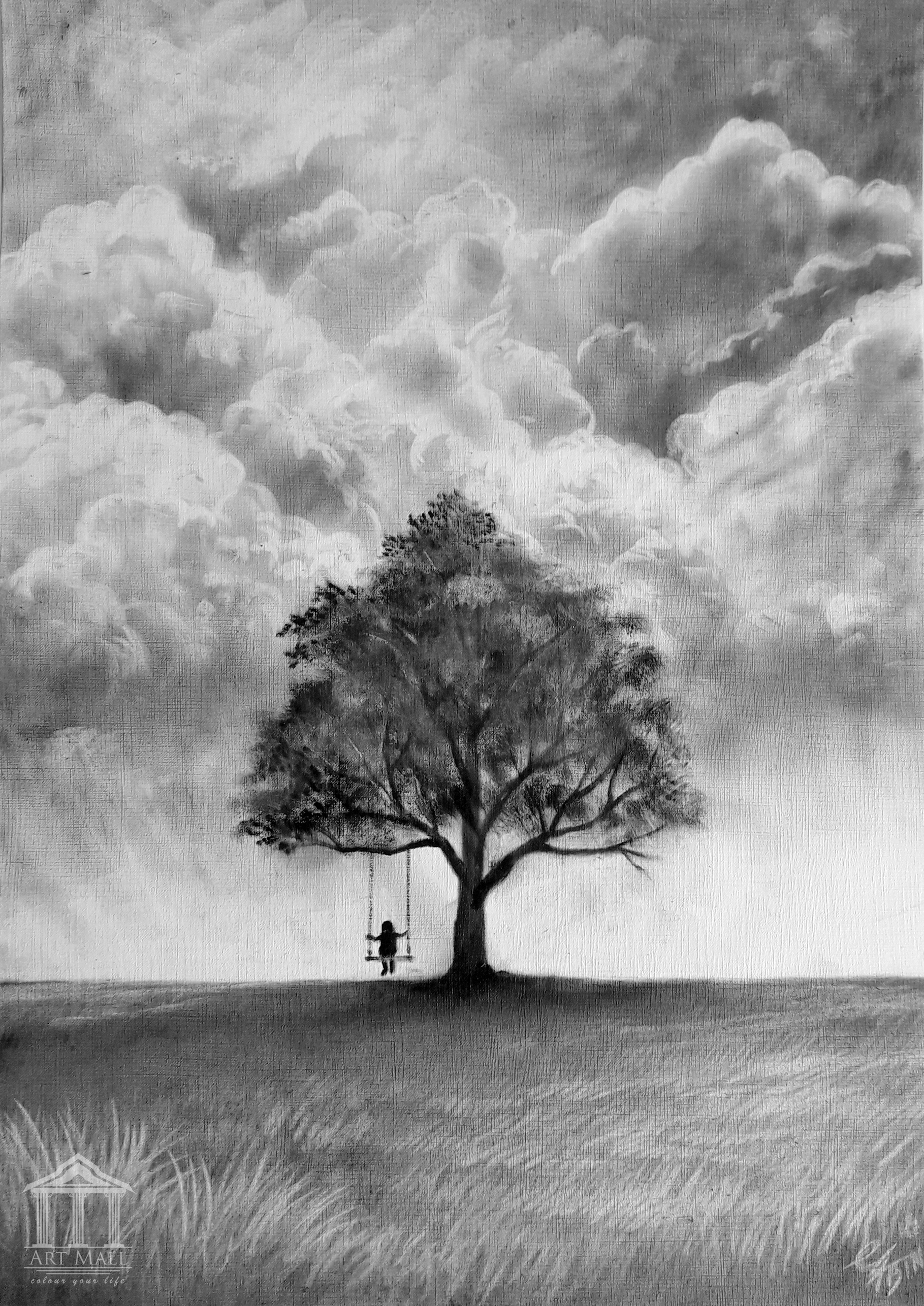 Painting pokok DryBrudh A3